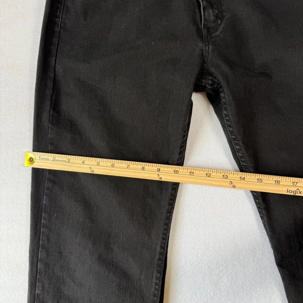 Levis 505 Regular Fit Black Jeans Mens W36 L30 Straight Leg Denim Pants